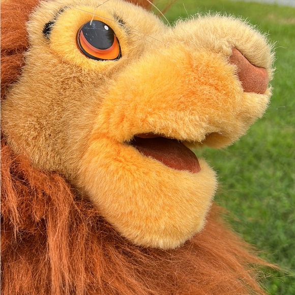 🦁 Vintage Walt Disney Lion King Simba Mufasa Full Body Puppet - Picture 3 of 6